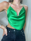 STORM GREEN BANDANA TOP