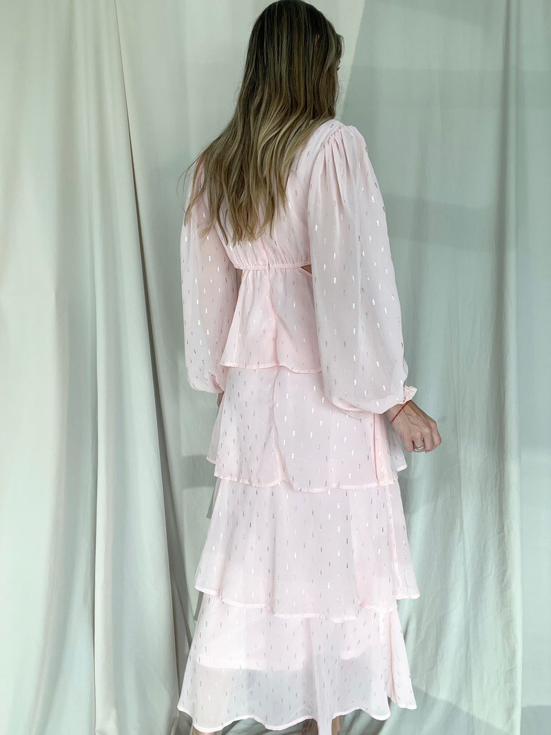 JULI PINK MIDI DRESS