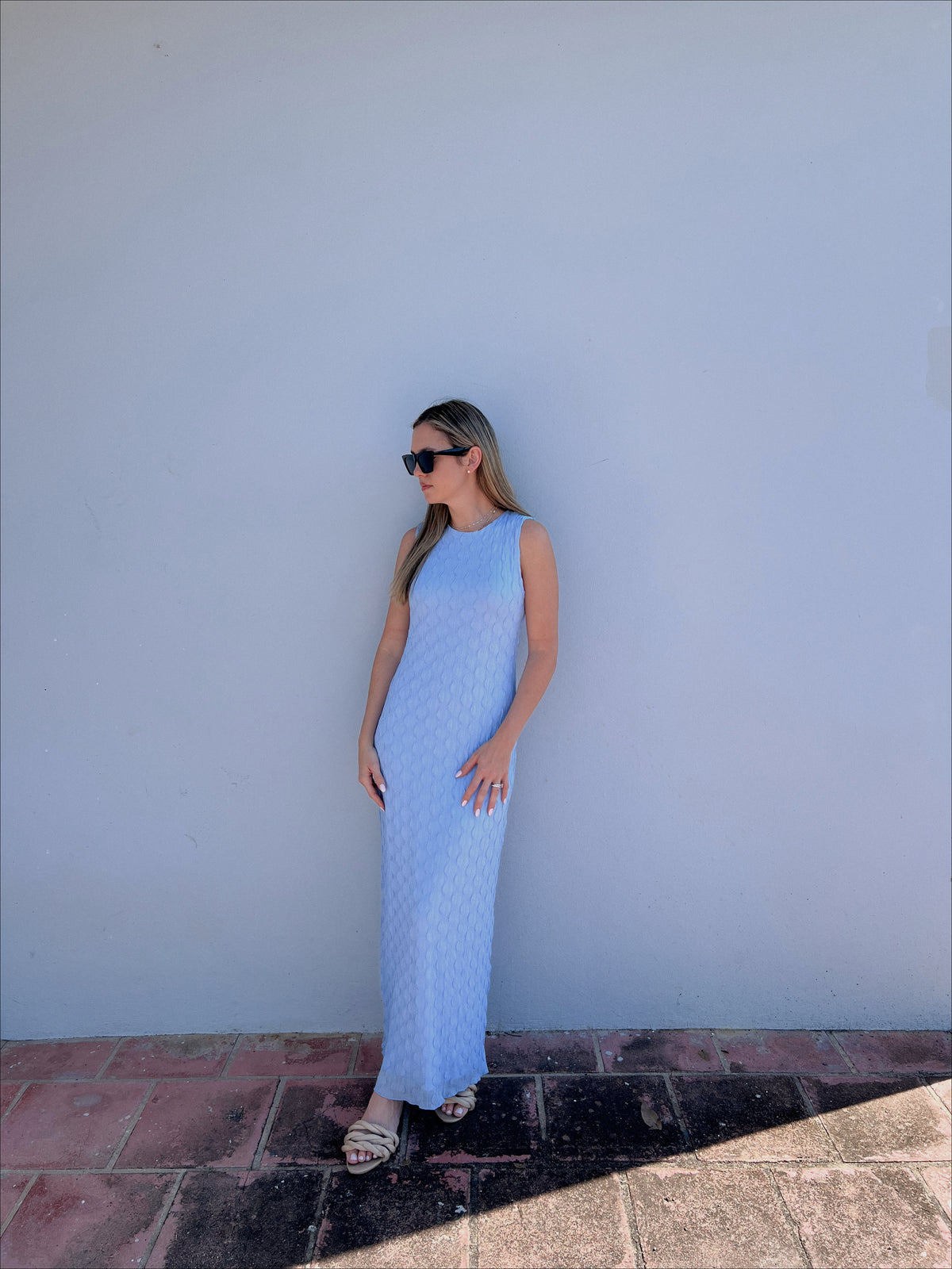 BASEL BLUE MAXI DRESS