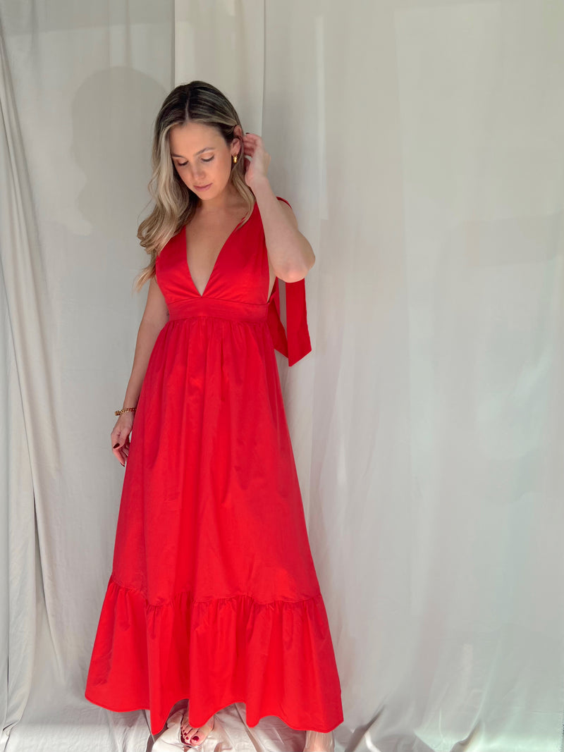LORI RED MAXI DRESS