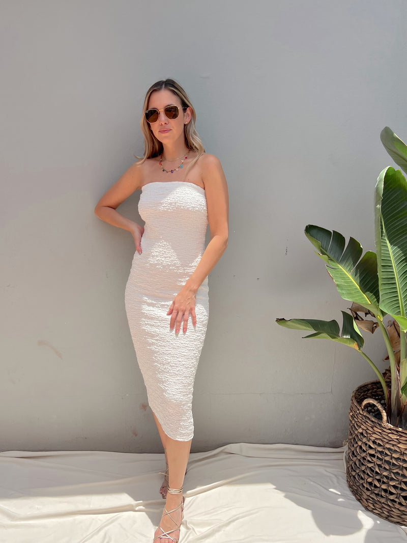 CHABELI WHITE MIDI DRESS