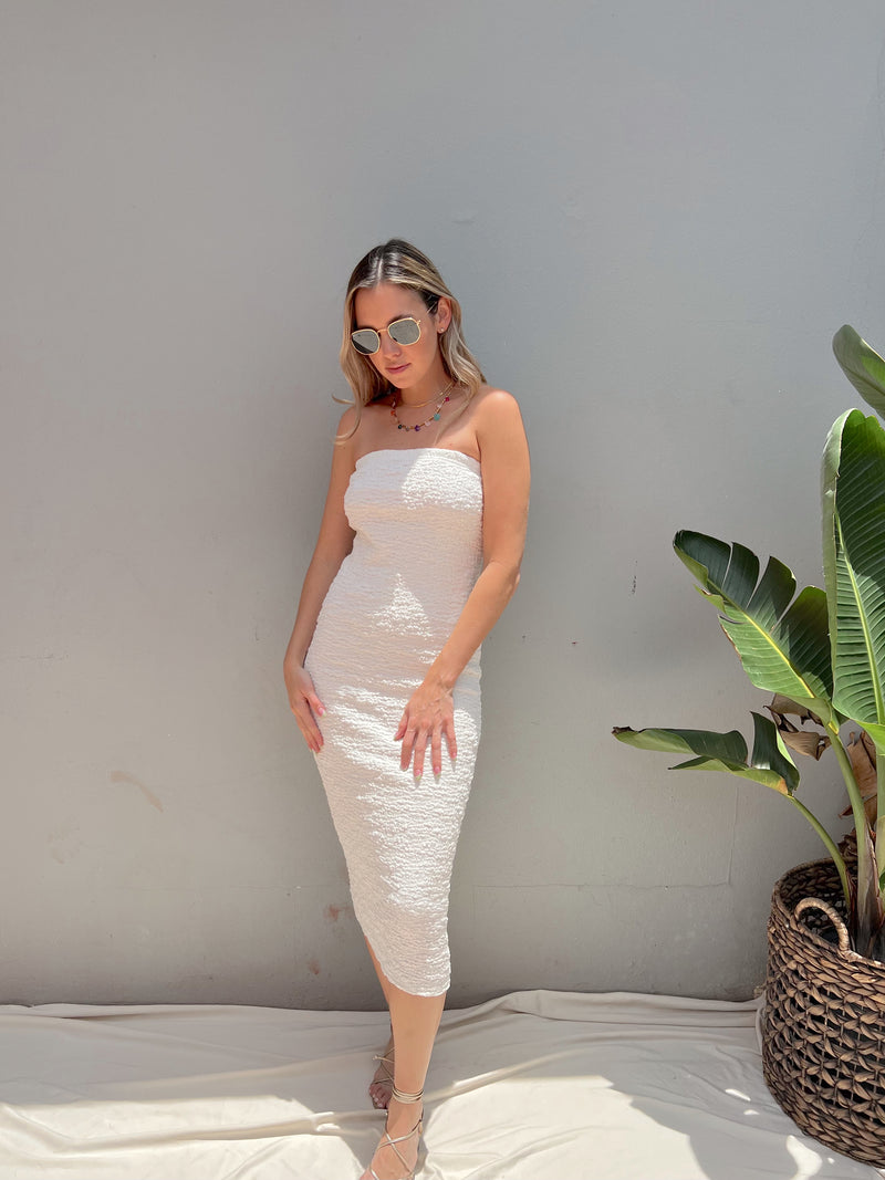 CHABELI WHITE MIDI DRESS