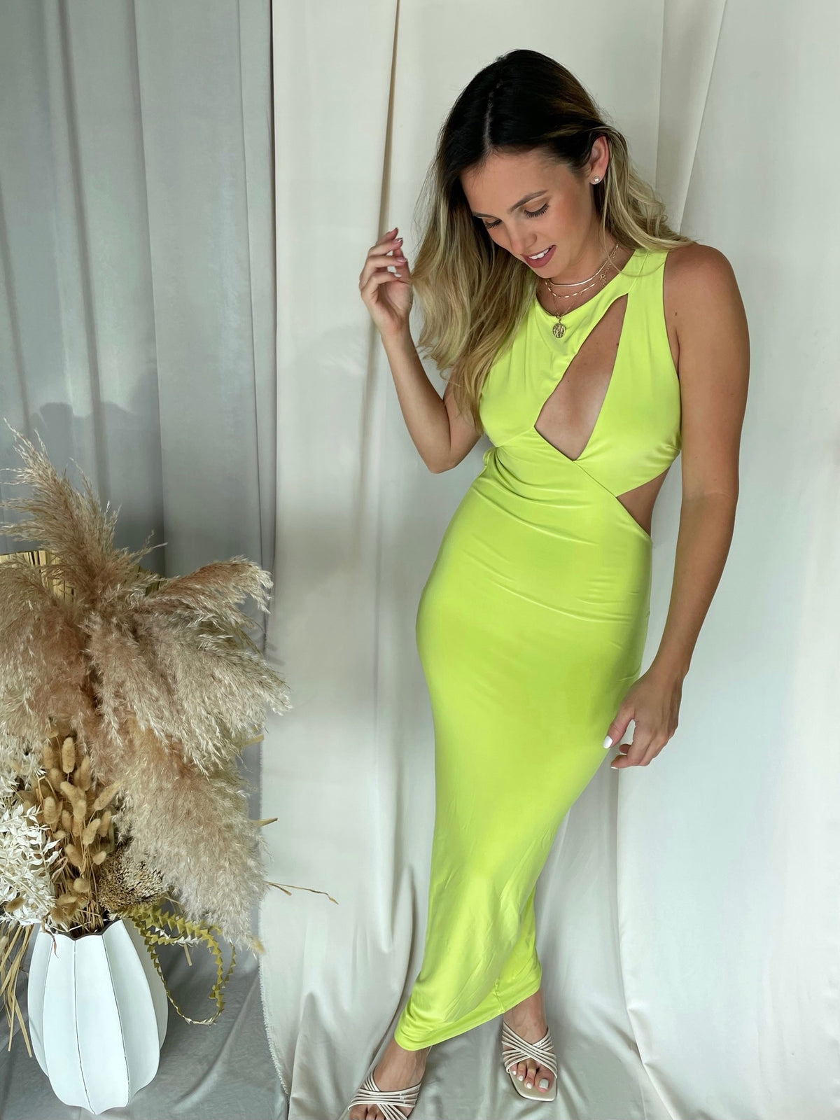 CLARISE GREEN MAXI DRESS