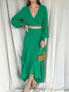 VIGGO GREEN SKIRT SET