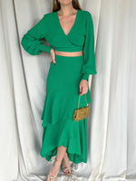 VIGGO GREEN SKIRT SET