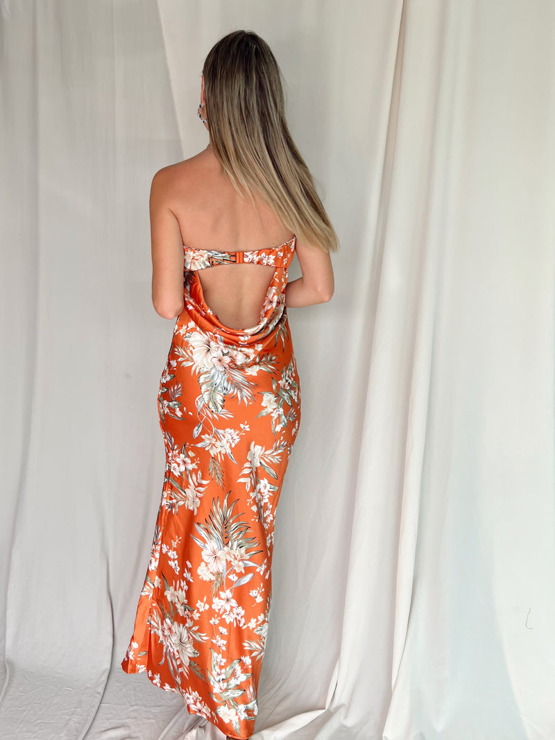 ETTIE ORANGE FLORAL MAXI