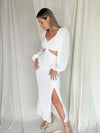 MITZY WHITE MIDI DRESS