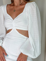 MITZY WHITE MIDI DRESS