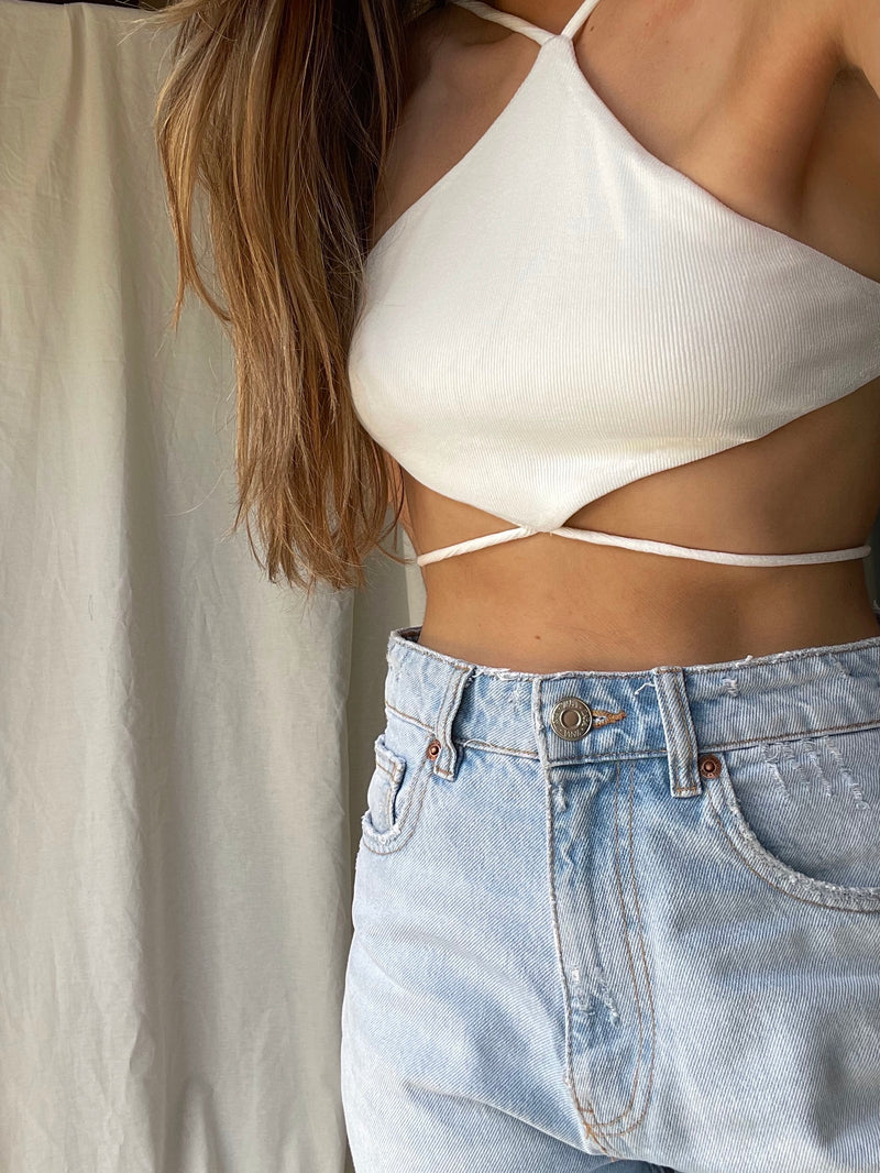 JUPITER WHITE CROP TOP