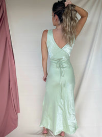 BILLIE SPLIT MAXI DRESS SAGE