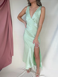 BILLIE SPLIT MAXI DRESS SAGE