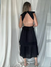 POPPY BLACK MIDI DRESS