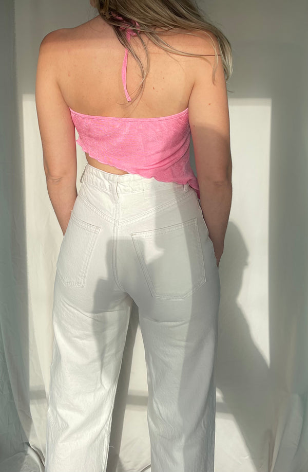IVI PINK HALTER TOP