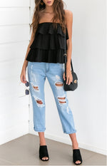 LILOU STRAPLESS TOP
