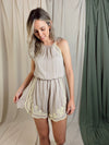 CELESTE TAN ROMPER