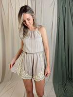 CELESTE TAN ROMPER