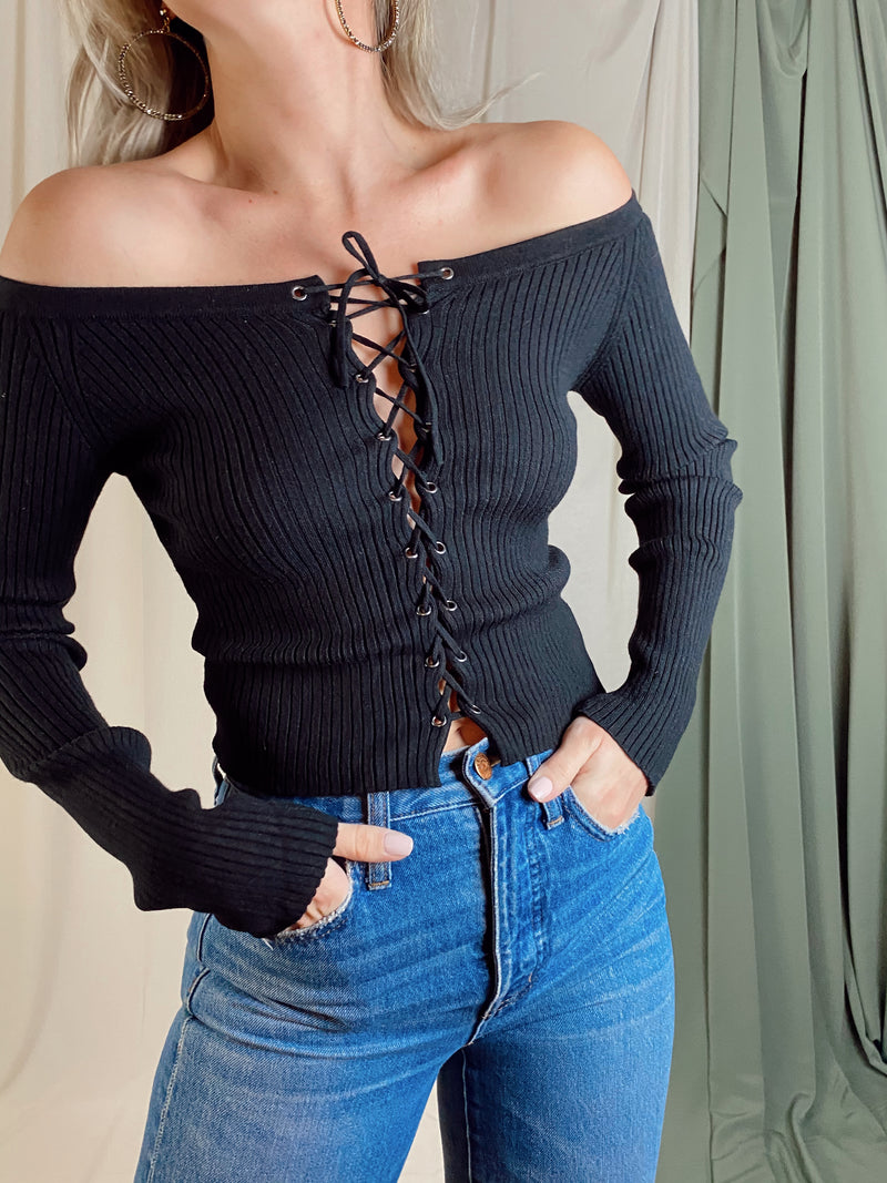 Joan Lace Up Top