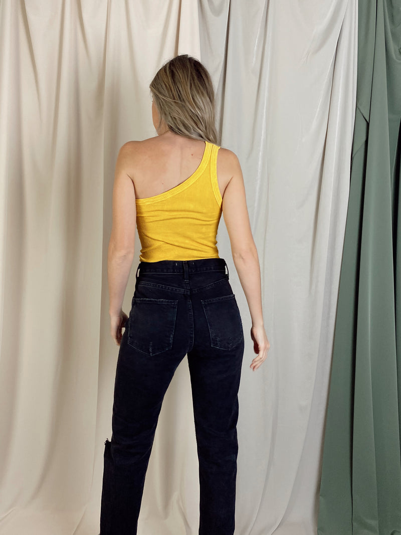CITRINE ONE SHOULDER TOP