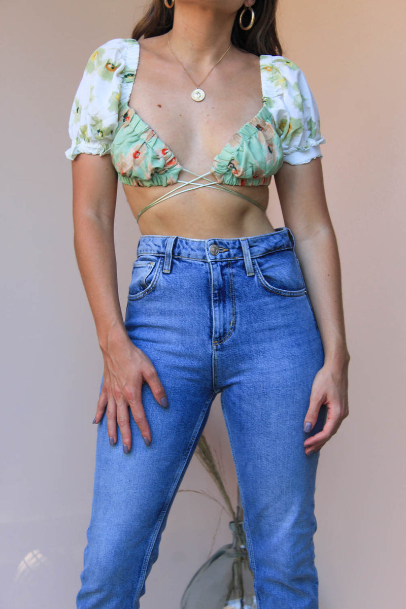 ORE FLORAL CROP TOP
