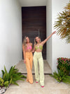 POOL SUITE CROP TOP LIME GREEN