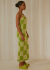 CALI SWEETHEART KNIT MAXI DRESS GREEN