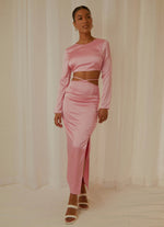 FLORENCE MAXI SKIRT BABY PINK