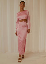 FLORENCE MAXI SKIRT BABY PINK