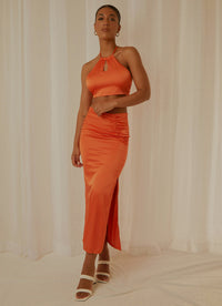 MONACO MAXI SKIRT ORANGE