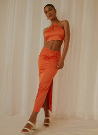 MONACO MAXI SKIRT ORANGE