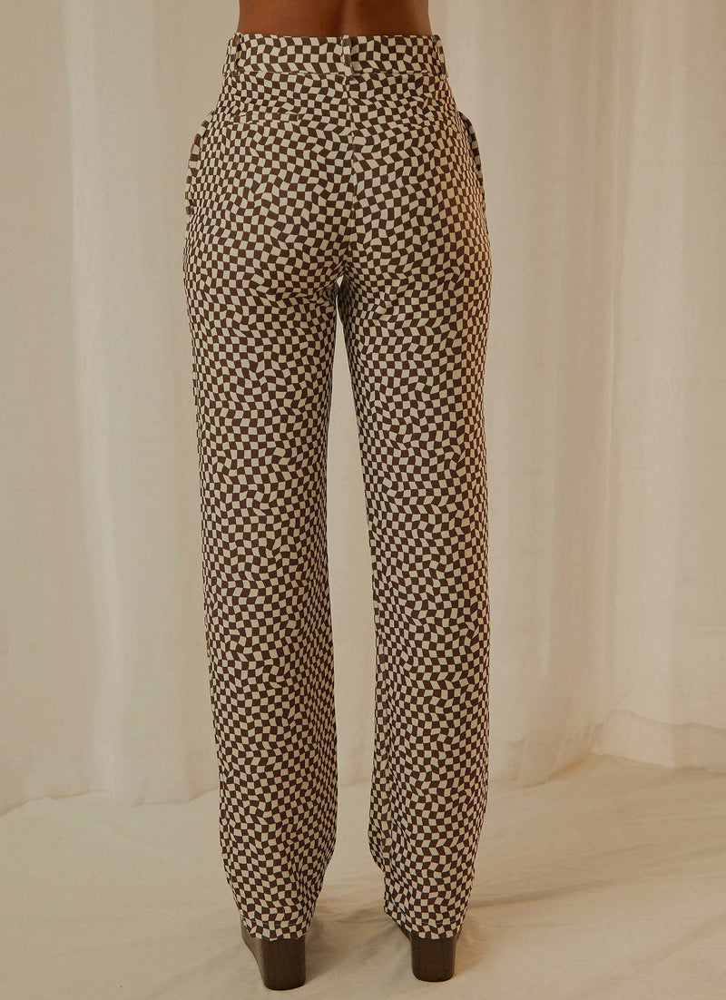 SET THE TONE SUIT PANTS CHECKER