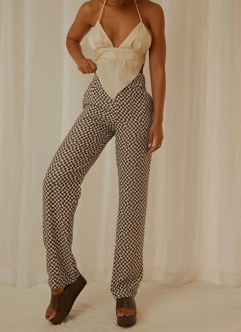 SET THE TONE SUIT PANTS CHECKER
