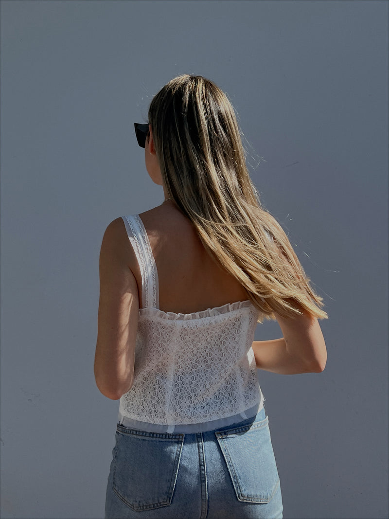 SARDINIA LACE UP TOP