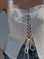 SARDINIA LACE UP TOP