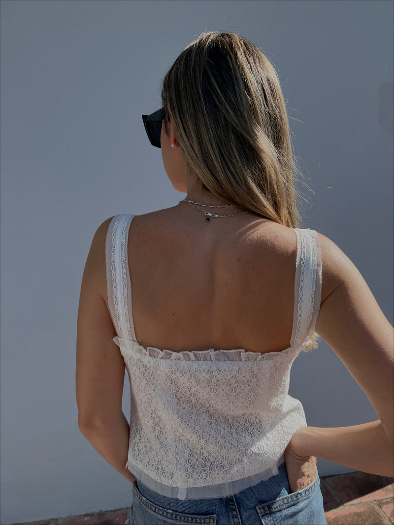 SARDINIA LACE UP TOP