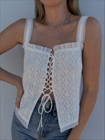 SARDINIA LACE UP TOP