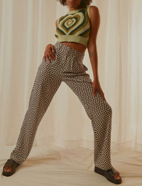 SET THE TONE SUIT PANTS CHECKER