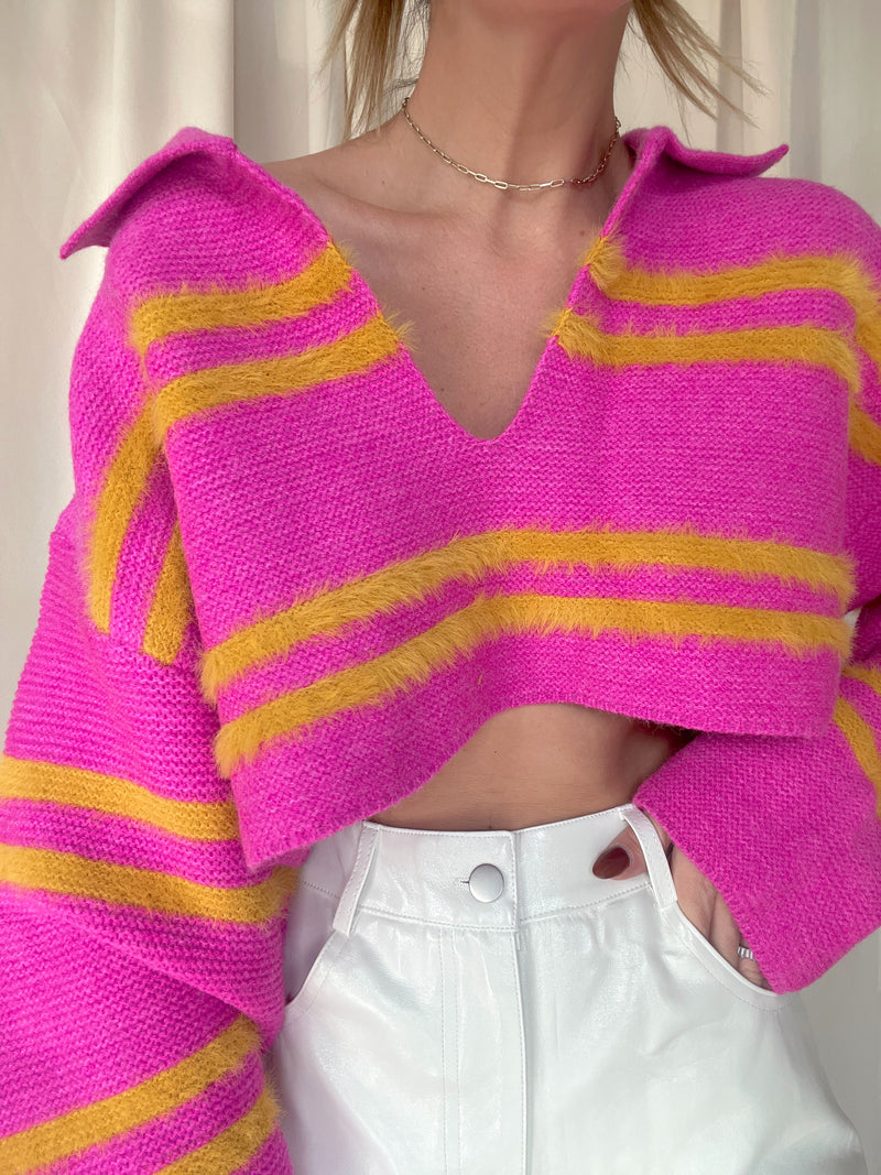 RAINE SWEATER TOP PINK