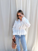 WILLA POPLIN TOP WHITE