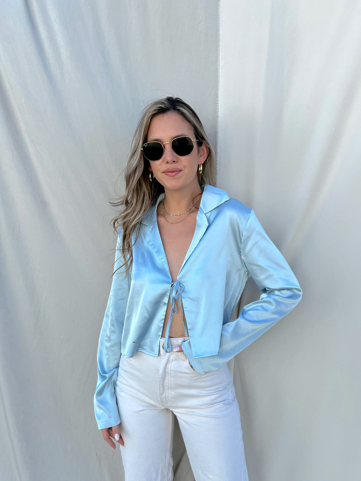 LOUELLA TOP BABY BLUE