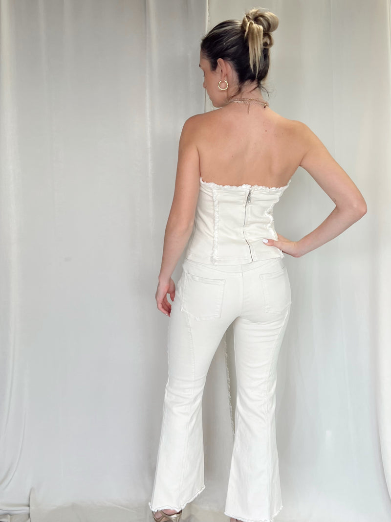 CARA DENIM TUBE TOP