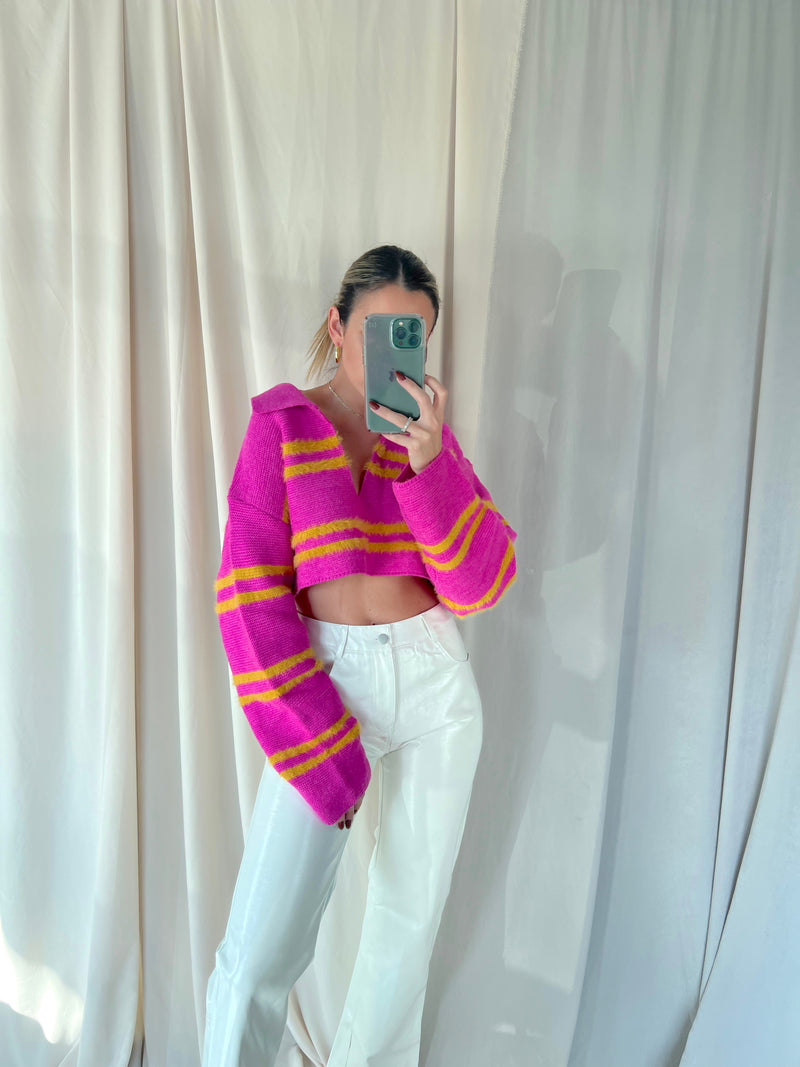 RAINE SWEATER TOP PINK