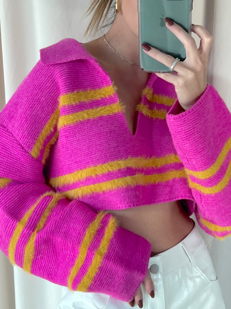 RAINE SWEATER TOP PINK