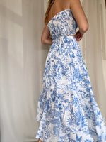 ANA BLUE PRINT SKIRT SET