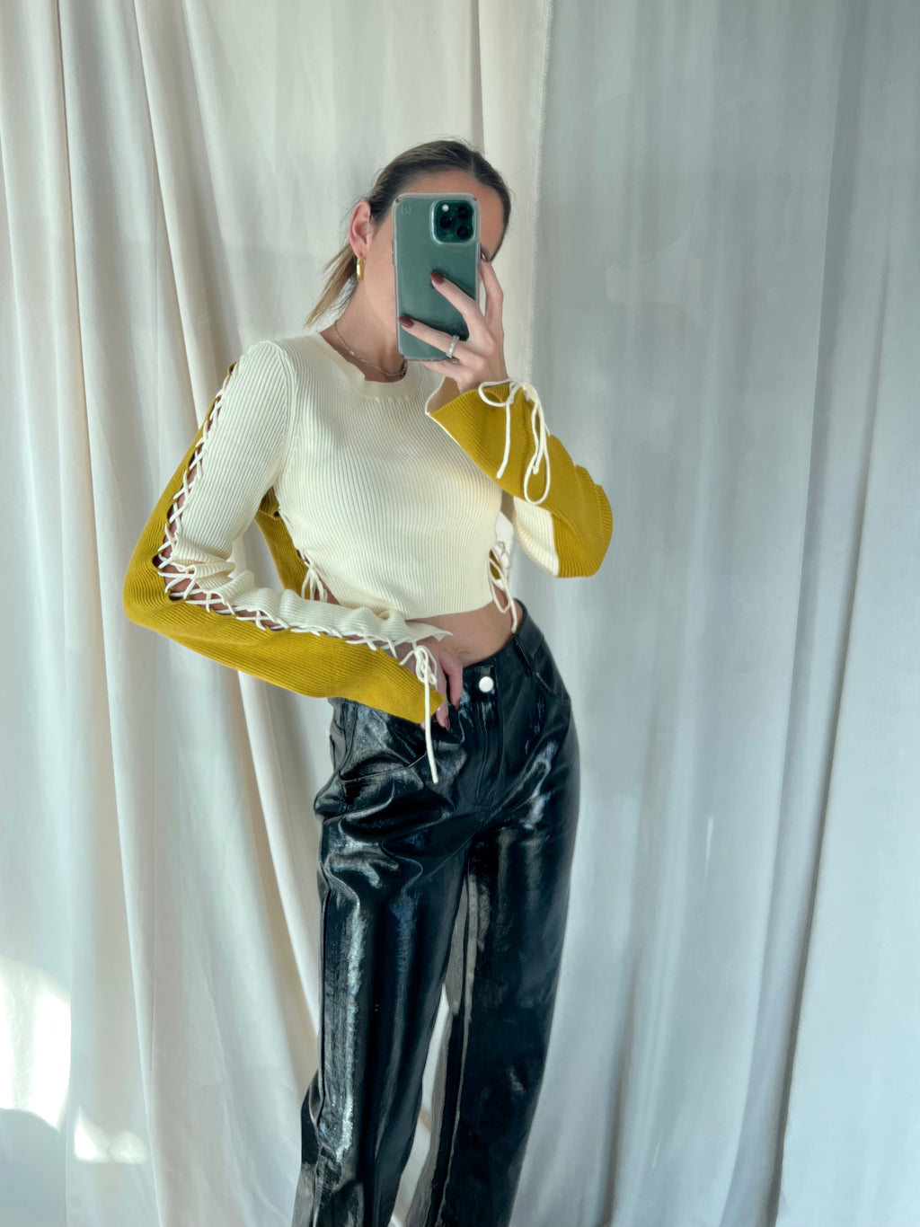 BRETT LEATHER PANTS BLACK