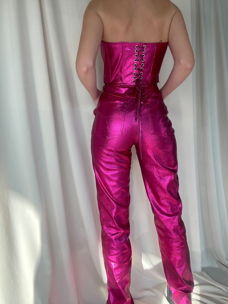 MATILDA VEGAN LEATHER TOP