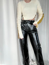 BRETT LEATHER PANTS BLACK