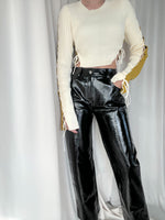 BRETT LEATHER PANTS BLACK