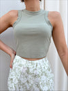 PAOLA SAGE RIBBED TEE