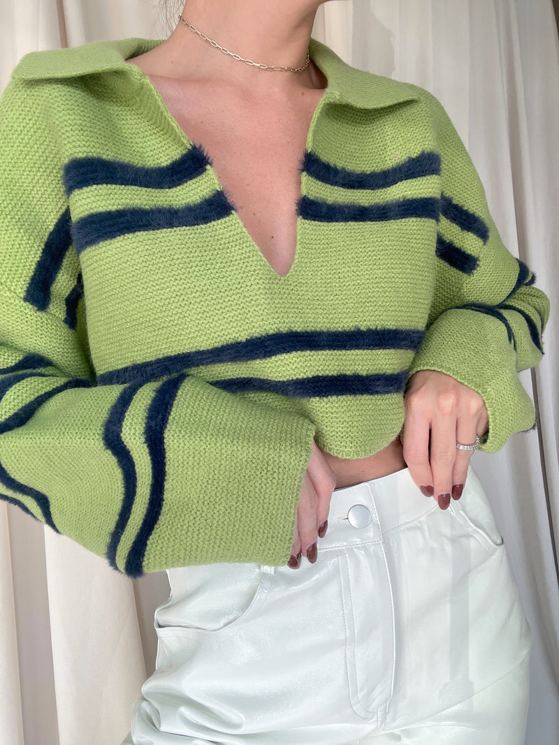 RAINE SWEATER TOP GREEN