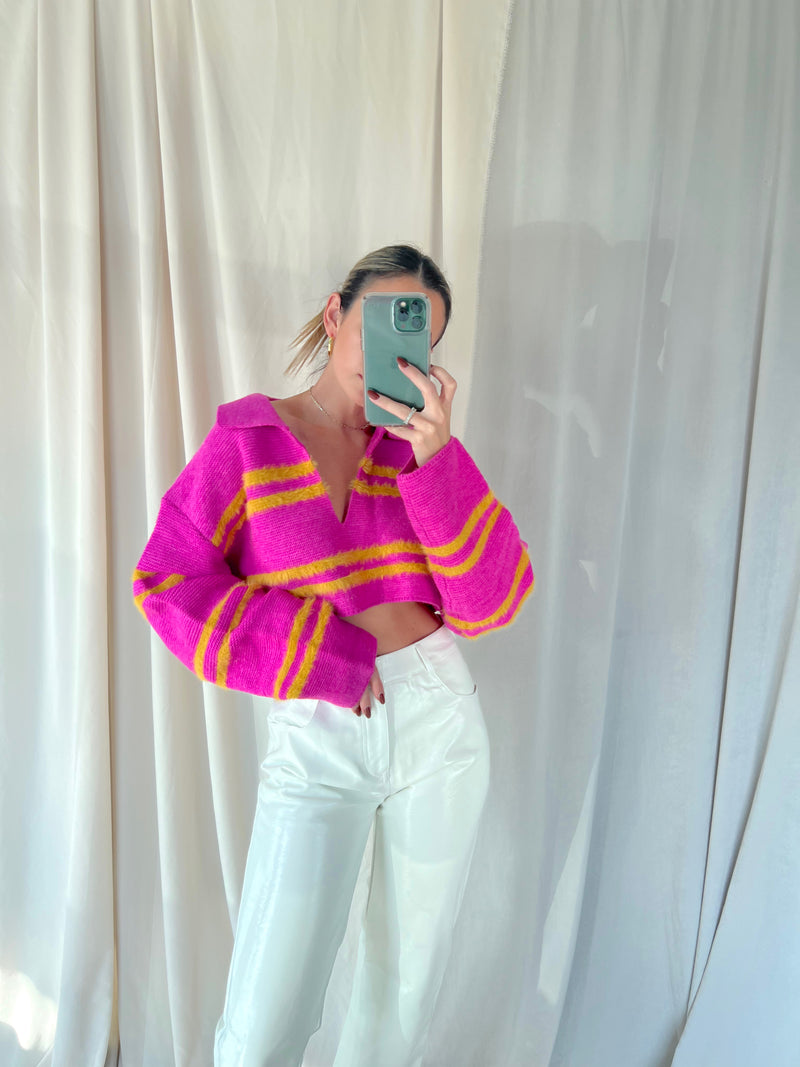 RAINE SWEATER TOP PINK